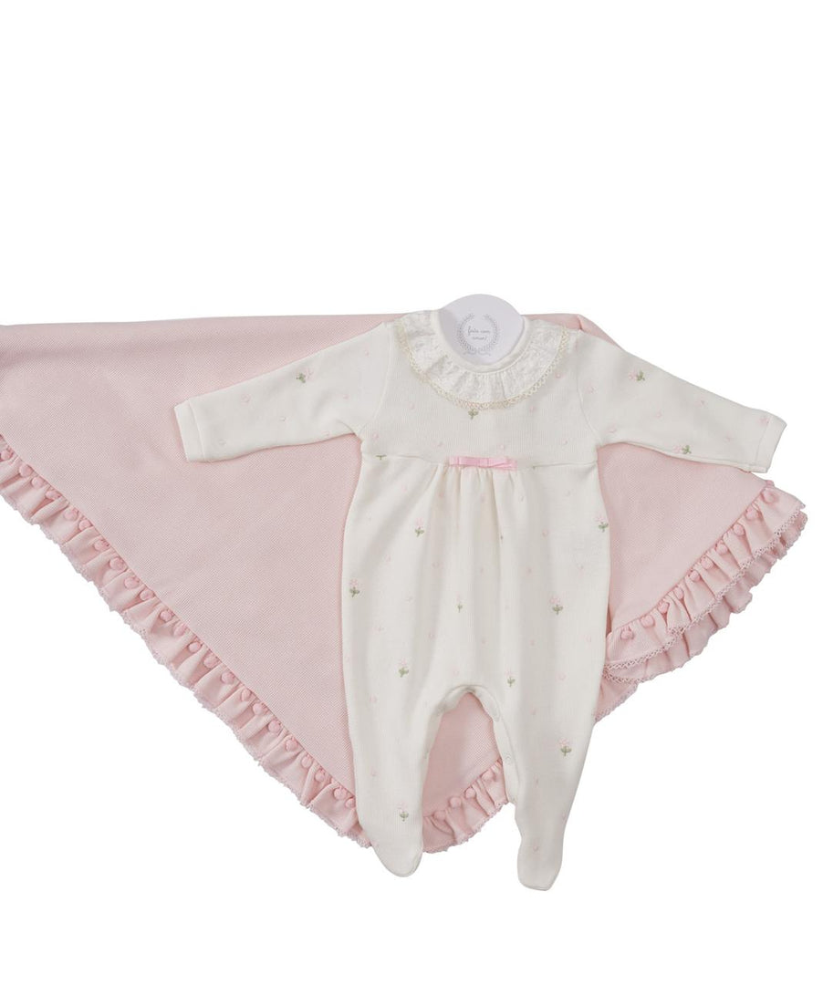 Macacão Flor Poa Gola