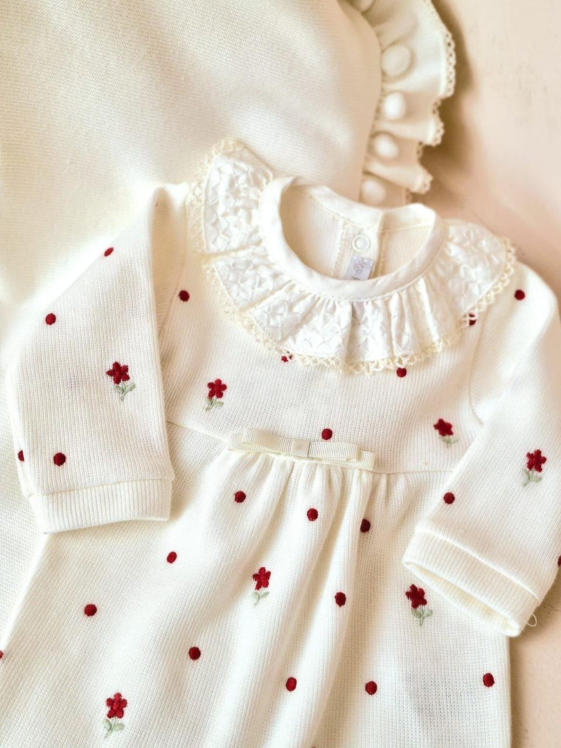 Macacão Flor Poa Gola