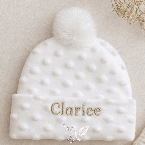 Touca Personalizada soft com pompom